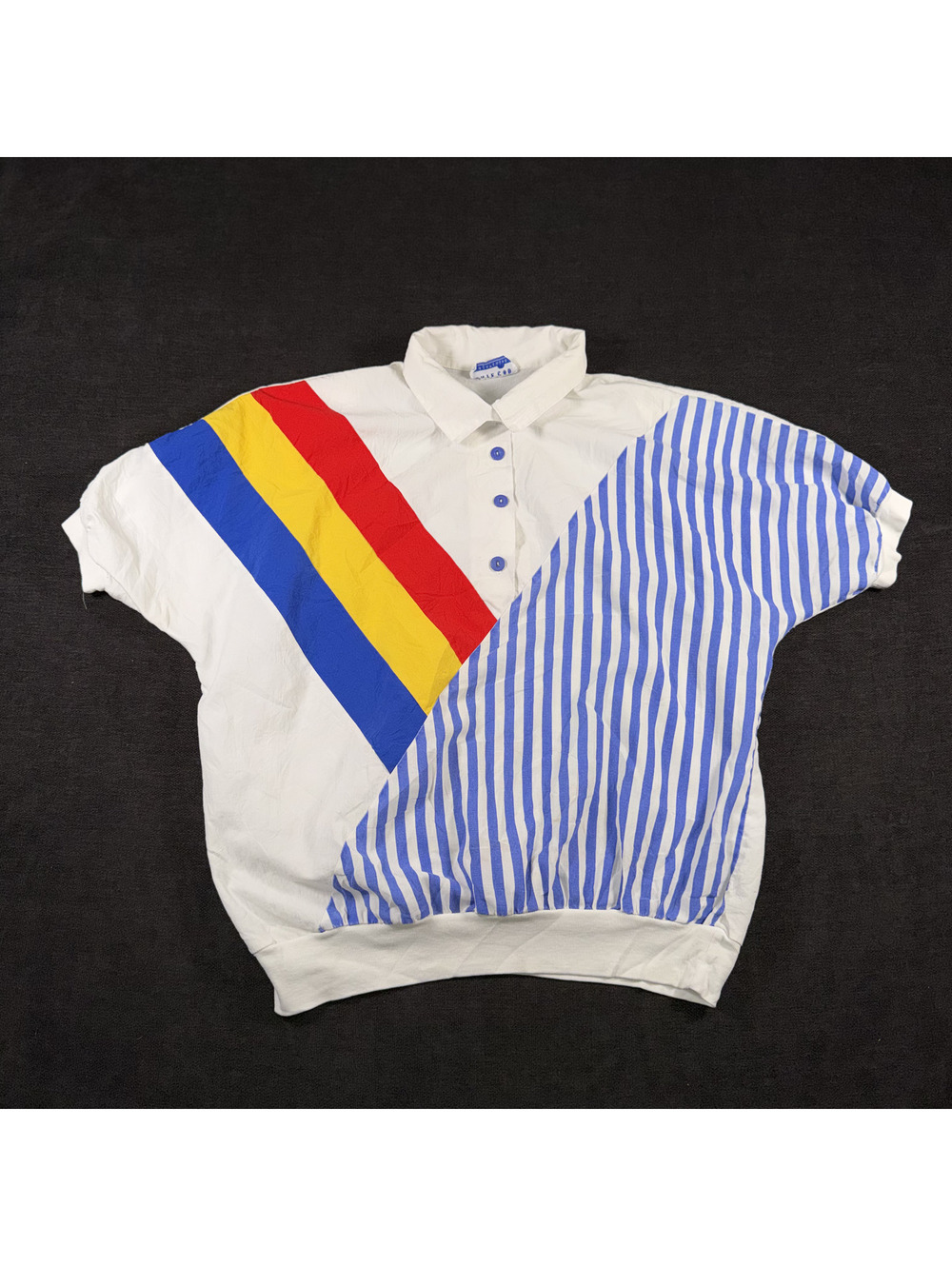 Vintage Cape Cod Sportswear Colorblock Polo Shirt with Stripes
